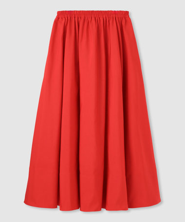 【LOULOU WILLOUGHBY】ポリエステルコットングログランギャザースカート