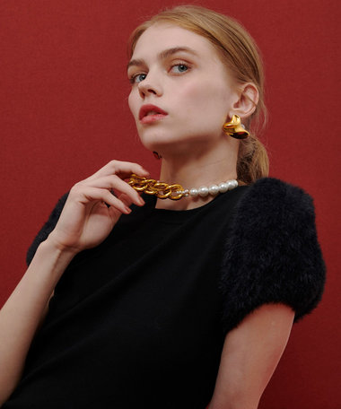 今季完売✨LOULOU WILLOUGHBYフェザースリーブプルオーバー LOULOU WILLOUGHBY】フェザースリーブプルオーバー|allureville
