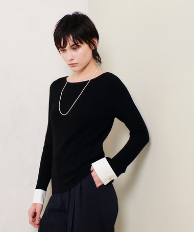 ダブルカフスコンビプルオーバー