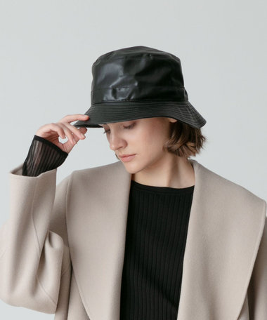 【GRILLO(グリーロ)】 ECO LEATHER BUCKET HAT