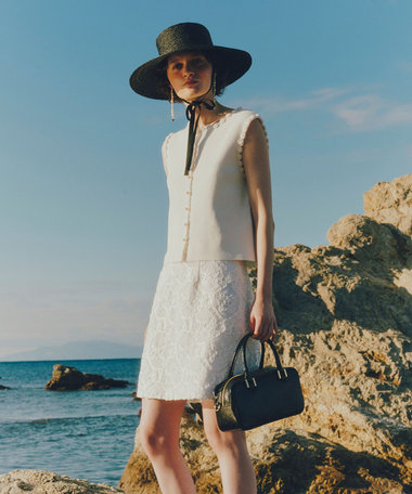 【LOULOU WILLOUGHBY】コード刺繍ミニスカート