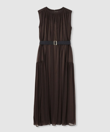 美品 アルアバイル ウール100％ フレアワンピース ロング丈 レッド サイズ2 フランネルフィットアンドフレアワンピース | allureville (Women