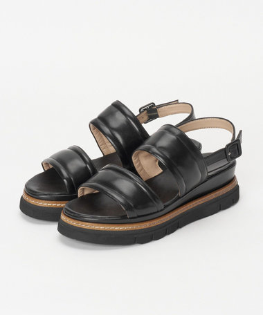 Luca Grossi(ルカグロッシ)】 DOUBLE BELTED WEDGE SANDAL|allureville 