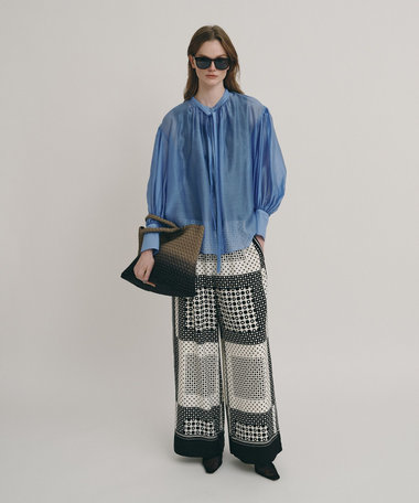 幾何プリントイージーパンツ