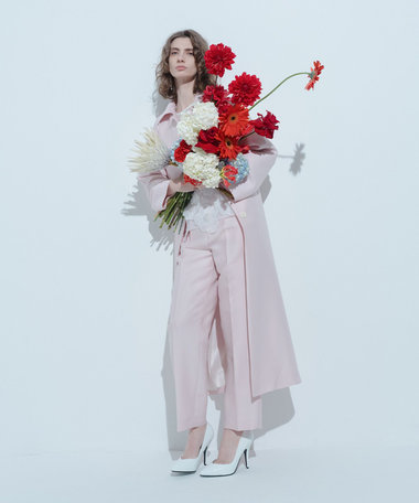 【LOULOU WILLOUGHBY】シルクウールツイルタックパンツ