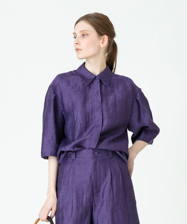 allureville クロップドシャツ 定価24,200円 1回のみ着用美品 allureville クロップドシャツ 定価24,200円 1回のみ着用美品