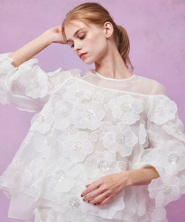 【LOULOU WILLOUGHBY】ポリジョーゼットブラウス ピンク LOULOU WILLOUGHBY ブラウス シャツ 「LOULOU WILLOUGHBY