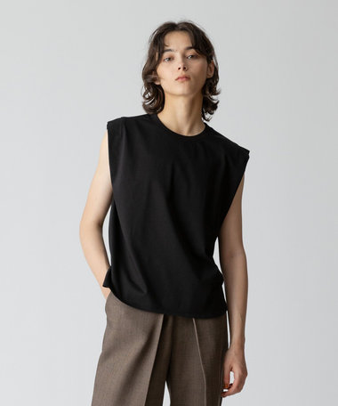 強撚天竺タックトップス