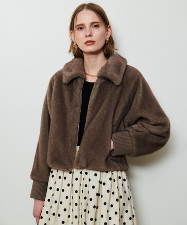 フェイクミンクファーブルゾン