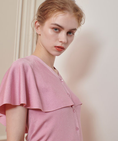 ニット セーター 「LOULOU WILLOUGHBY」メタリックヤーンケーププルオーバー レディース LOULOU WILLOUGHBY】メタリックヤーンケーププルオーバー