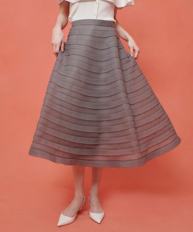 【LOULOU WILLOUGHBY】ダブルラッセルステッチスカート