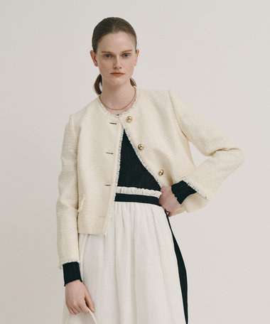 ツイードノーカラージャケット|allureville OFFICIAL SITE / ONLINE