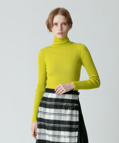 釦ディティール2WAY ネックリブプルオーバー