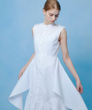 【LOULOU WILLOUGHBY】レイヤードレープワンピース