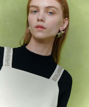 【LOULOU WILLOUGHBY】ビジュージャンパースカート