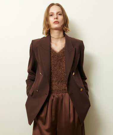 美品⭐️アルアバイル ノーカラー レザー ブルゾン ジャケット ベージュ 近年 ブークレーノーカラージャケット|allureville OFFICIAL SITE