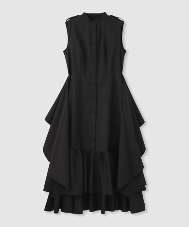 【LOULOU WILLOUGHBY】レイヤードレープワンピース