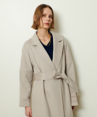 allureville アルアバイル ウール ショート コート 日本製 グレー allureville アルアバイル ウール ショート コート 日本製