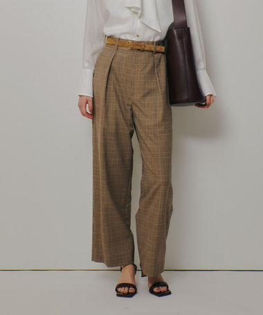 ディープタックチェックパンツ