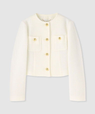 美品⭐️アルアバイル ノーカラー レザー ブルゾン ジャケット ベージュ 近年 ブークレーノーカラージャケット|allureville OFFICIAL SITE / ONLINE