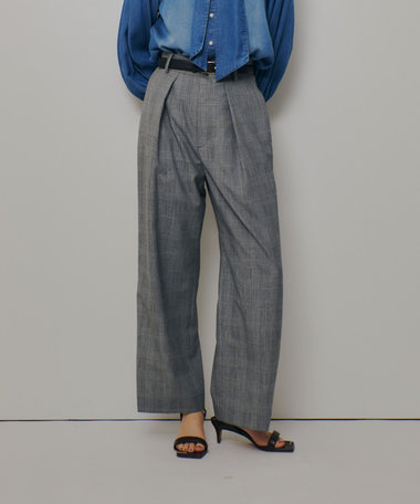 ディープタックチェックパンツ