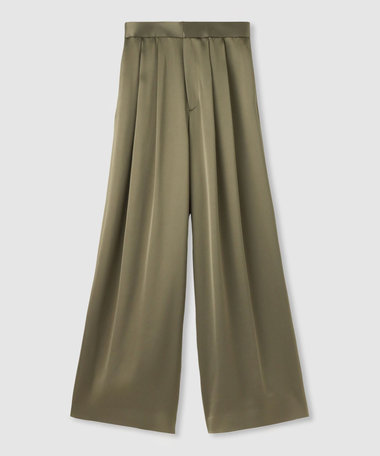 【LOULOU WILLOUGHBY】サテンタックパンツ