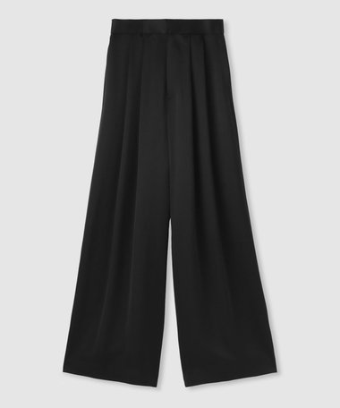 【LOULOU WILLOUGHBY】サテンタックパンツ