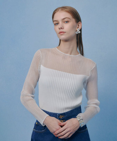 【LOULOU WILLOUGHBY】シアーキリカエプルオーバー