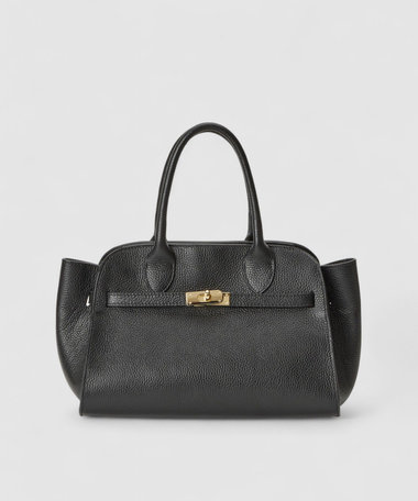 フロント尾錠トートバッグ