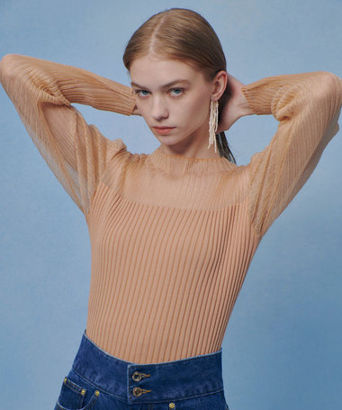 【LOULOU WILLOUGHBY】シアーキリカエプルオーバー