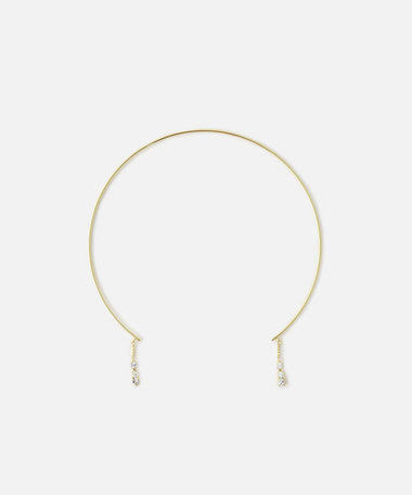 ビジュー付きベージュチョーカー M ビジュー付きベージュチョーカー M