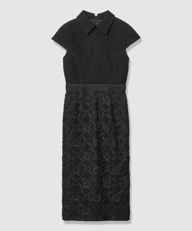 アルアバイル　黒 ワンピース サイズ2 アルアバイル ジョーゼットスラシュネックワンピース ブラック サイズ2