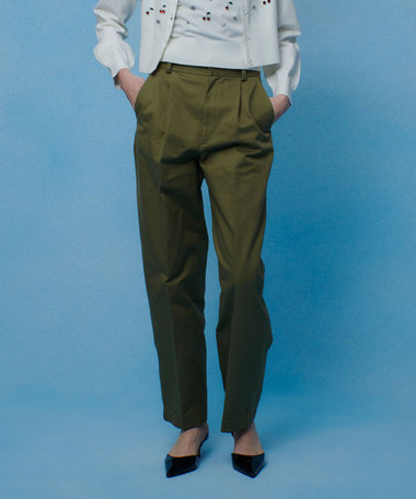 【LOULOU WILLOUGHBY】タックチノパンツ