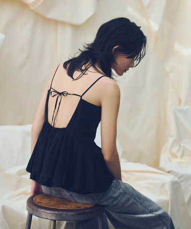 【ATELIER Line】リライムローンペプラムキャミソール