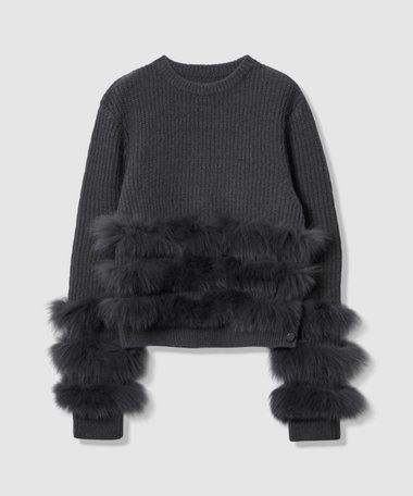 【LOULOU WILLOUGHBY】フォックスファートリミングプルオーバー