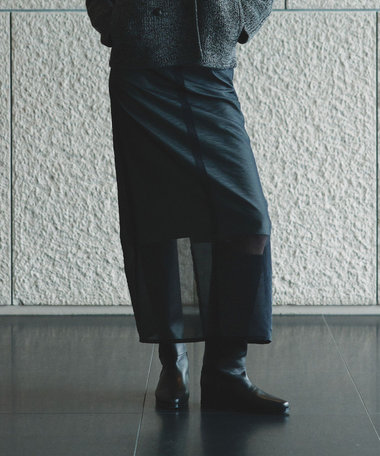 シアーレイヤードタイトスカート