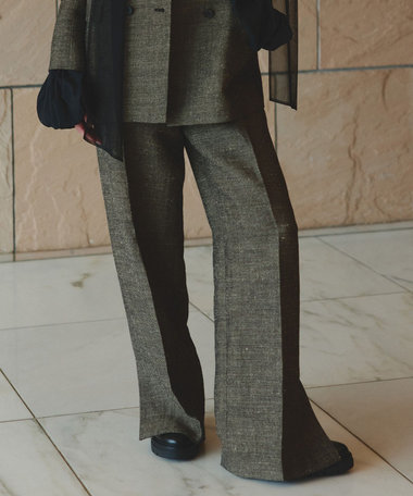 【allureville】ストレートボトムス　グリーン パンツ|ボトムス|商品一覧｜allureville OFFICIAL SITE / ONLINE