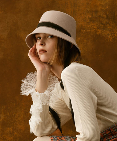 【LOULOU WILLOUGHBY】リボンバケットハット