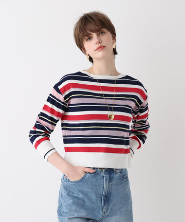 異素材ＭＩＸマルチボーダープルオーバー