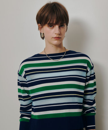 異素材ＭＩＸマルチボーダープルオーバー