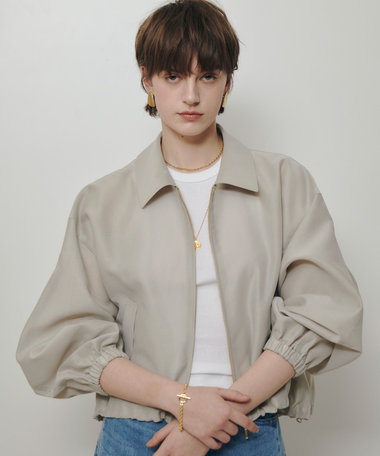 美品⭐️アルアバイル ノーカラー レザー ブルゾン ジャケット ベージュ 近年 ブークレーノーカラージャケット|allureville OFFICIAL SITE / ONLINE