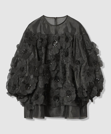 【LOULOU WILLOUGHBY】オーガンフラワーブラウス