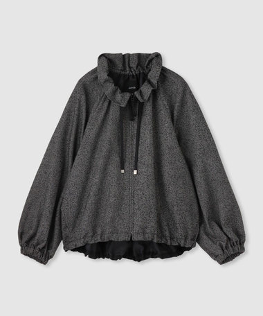 スラブツィードギャザーブルゾン