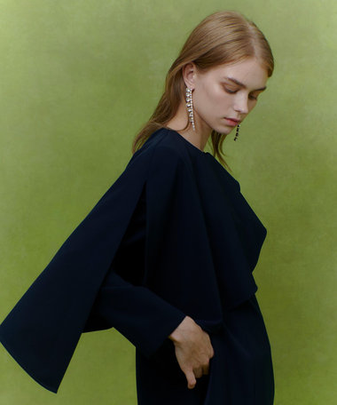 【LOULOU WILLOUGHBY】2WAYケープワンピース