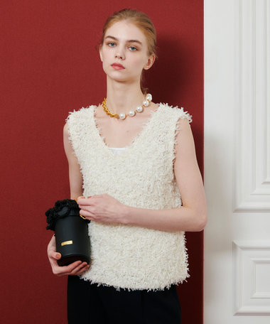 アルアバイル 【LOULOU WILLOUGHBY】リボンシャギープルオーバー リボンシャギープルオーバー|allureville OFFICIAL SITE / ONLINE SHOP