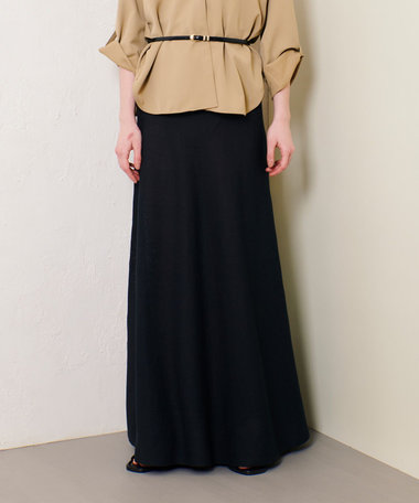 ハイゲージペーパーヤーンフレアスカート