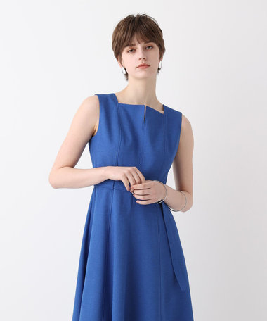 スクウェアデザインフレアーワンピース