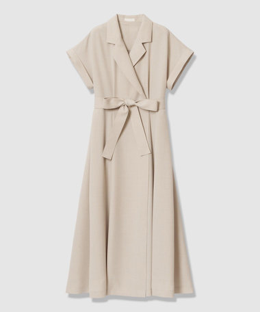 フレンチスリーブラップワンピース