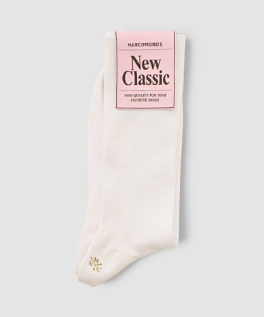 【MARCOMONDE(マルコモンド)】FINE GAUZE COTTON RIBBED SOCKS