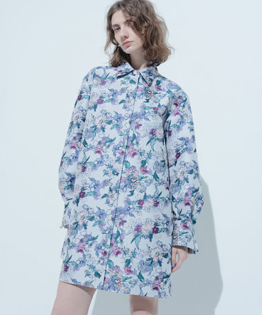 【LOULOU WILLOUGHBY】LIMONTAフラワージャガードシャツワンピース